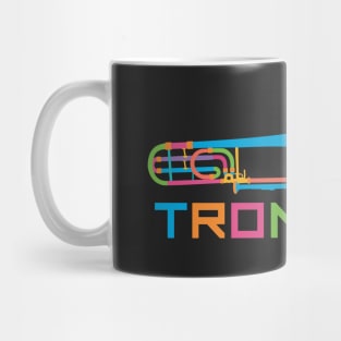 Vibrant Trombone in Rainbow Colors Mug